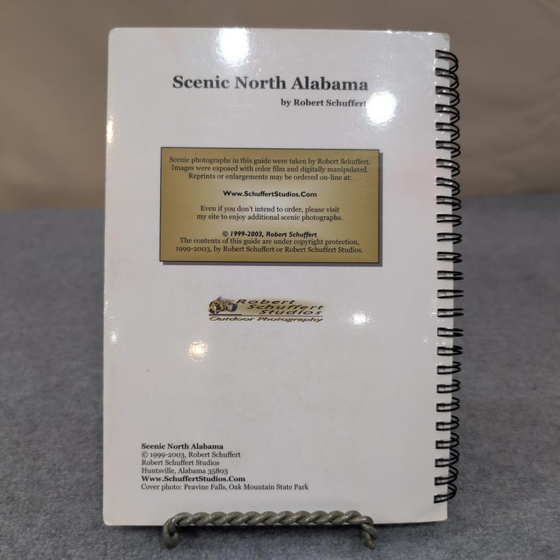 Schilderachtig boek met reisgids voor verborgen natuurlijke schatten, Noord-Alabama, boek met spiraalbinding afbeelding 2