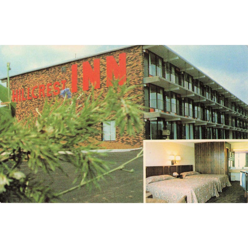 Hillcrest Inn White Pine Tennessee TN Chrome Postcard Multi-View Motel MWM image 1