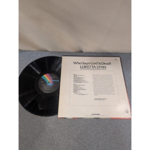 Loretta Lynn Who Says God Is Dead! Vinyl LP MCA Records MCA-7 Country Gospel image 2