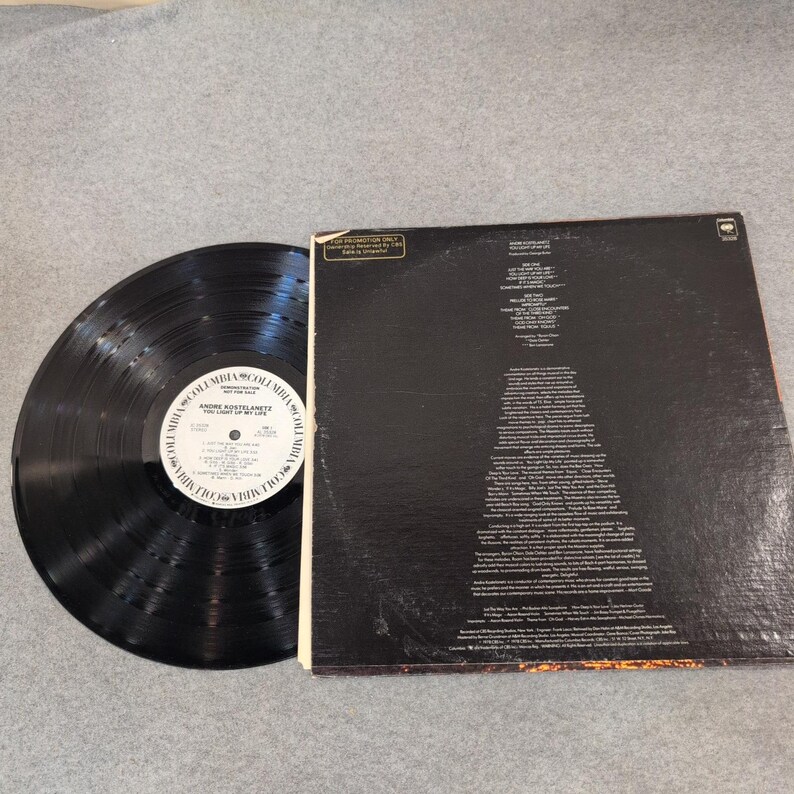 Andre Kostelanetz You Light Up My Life Vinyl LP Promo Columbia JC 35328 1978 image 2