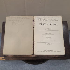 1936 Play A Tune The World of Music Vintage Piano Book Ginn and Company image 2