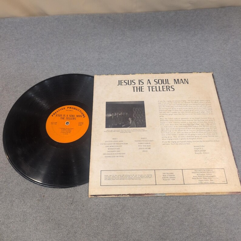 The Tellers Jesus Is A Soul Man Vinyl LP Prestige Productions Records Gospel VG- image 2