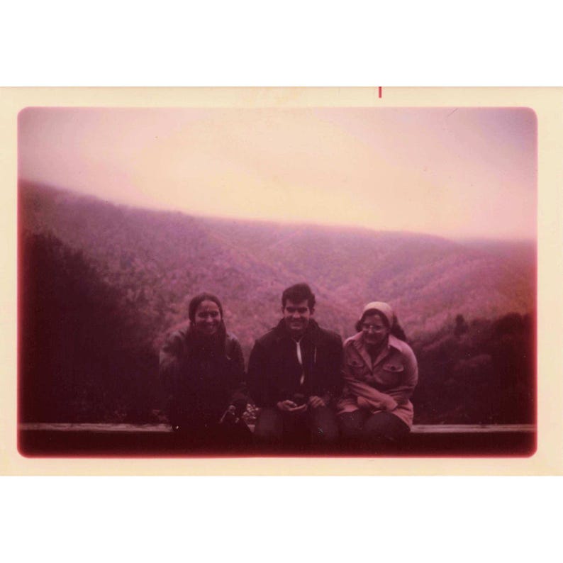 Vintage 1970s Great Smoky Mountains Camping Trip Lot of 9 Photos 3.5x5 image 2