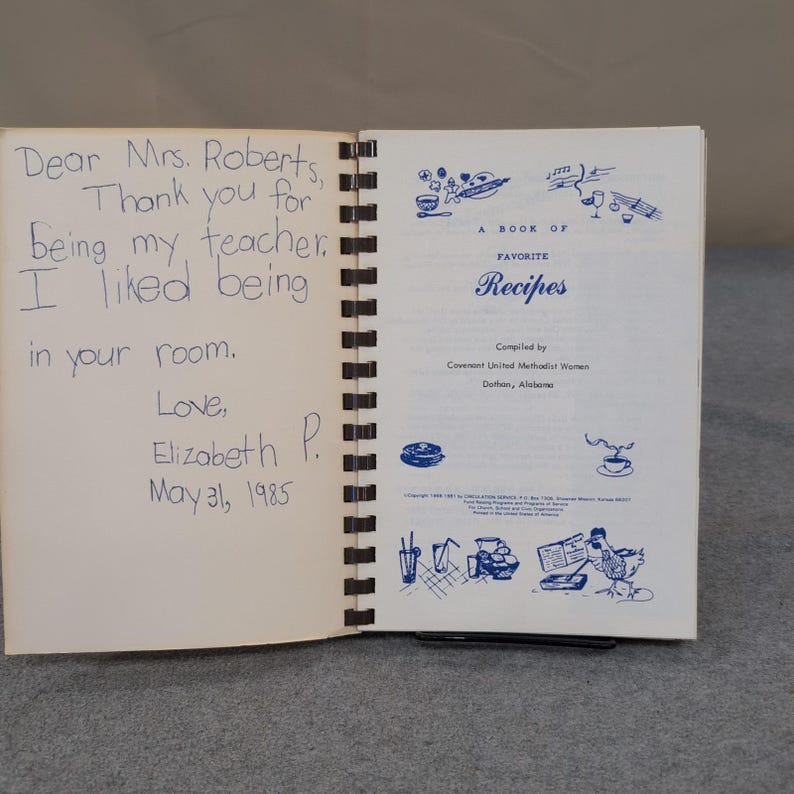Covenant United Methodist Church Dothan Alabama Favorite Recipes Cookbook 1981 image 2