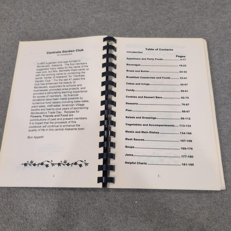 Flowers Friends & Food Centrala Garden Club Montevallo Alabama Cookbook 2004 image 3
