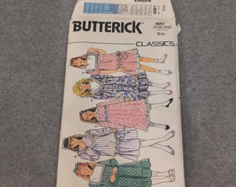 Butterick 4061 Classics Mädchenkleid Schnittmuster 12-14 Vintage 1988