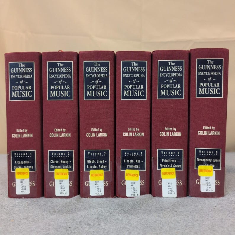 Guinness Encyclopedia of Popular Music 6 Vol Full Set Colin Larkin 2nd Ed 1995 image 1