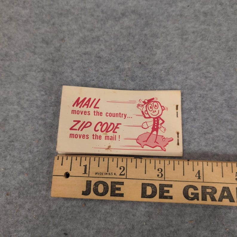 Vintage US Airmail Empty Stamp Booklet Cover Mr ZIP 10 Cent Stamps Graphics VG image 5