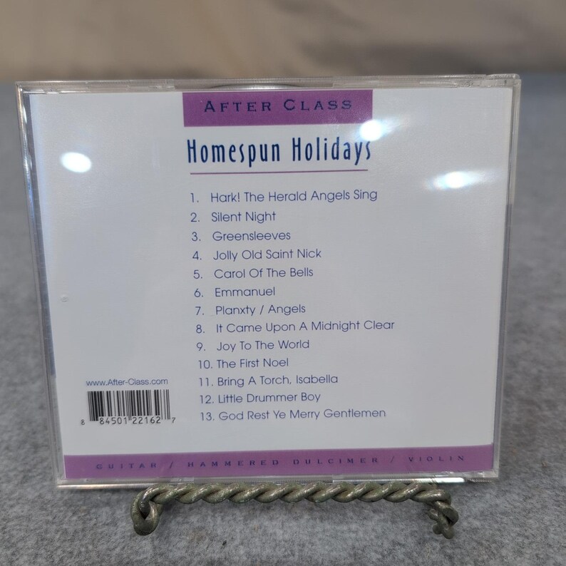 After Class Homespun Holidays CD strumentale per chitarra e dulcimer martellato 1998 immagine 2