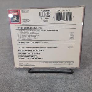Lutoslawski Dutilleux Cello Concertos Rostropovich EMI Classical CD image 2