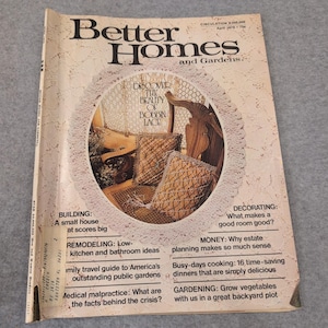 Better Homes and Gardens Magazine April 1976 Klöppelspitzen-Umbauideen VG- Bild 1