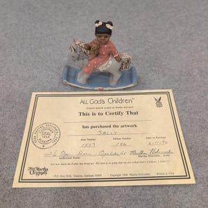 All Gods Children Sally Rocking Horse Figurine Martha Holcombe COA 1507 image 8