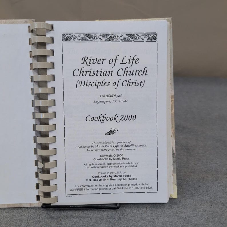 River of Life Christian Church Cookbook 2000 Logansport Indiana Disciples Christ image 2