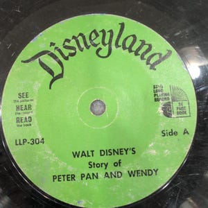 Disneyland Records Snow White and Peter Pan 33 1/3 RPM Vinyl Lot of 2 image 4