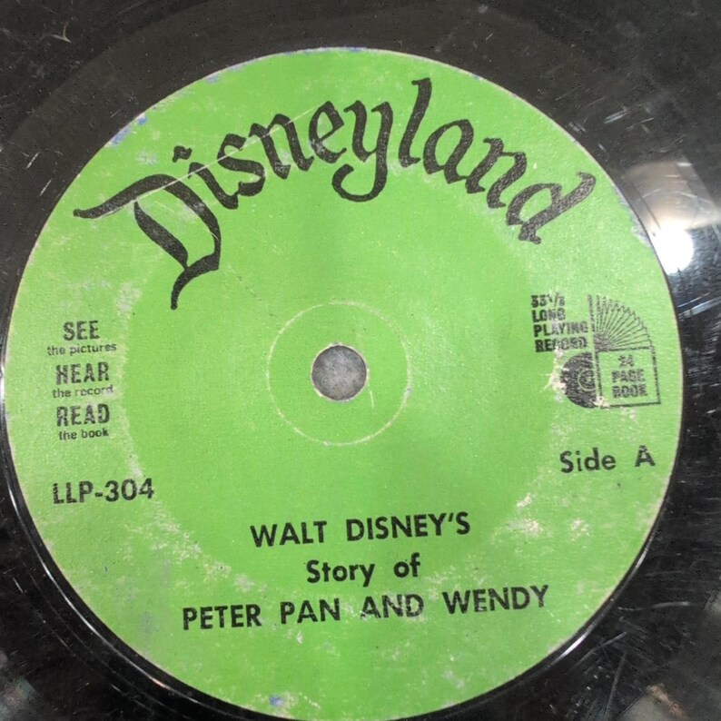 Disneyland Records Snow White and Peter Pan 33 1/3 RPM Vinyl Lot of 2 image 4