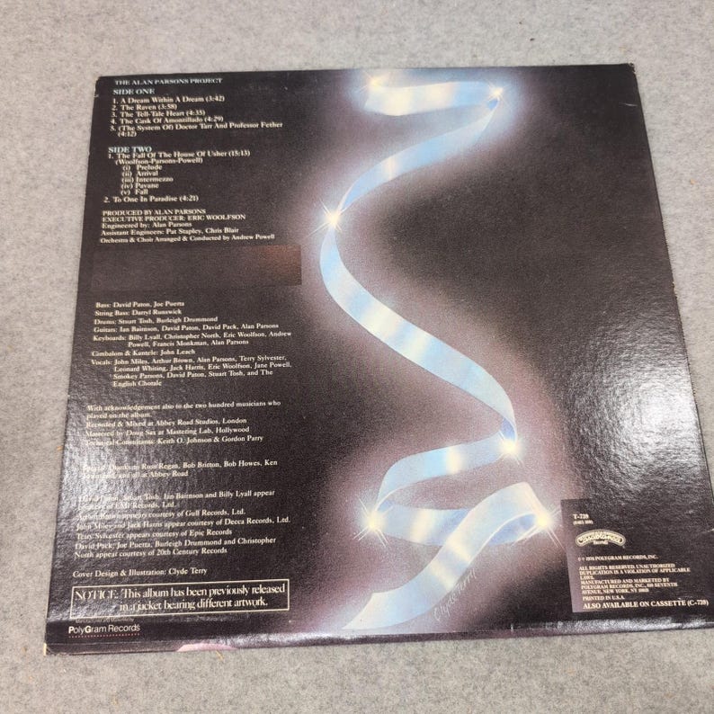 Alan Parsons Project Tales of Mystery and Imagination Vinyl LP 1976 T-739 Bild 2