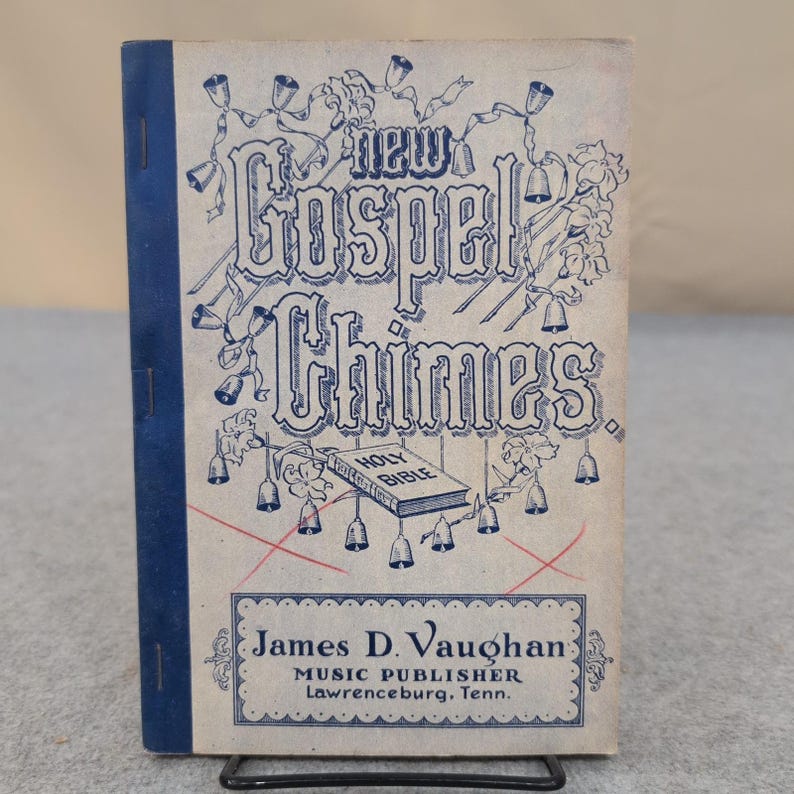 New Gospel Chimes 1960 James D Vaughan Shaped Note Gospel Song Book Hymnal image 1