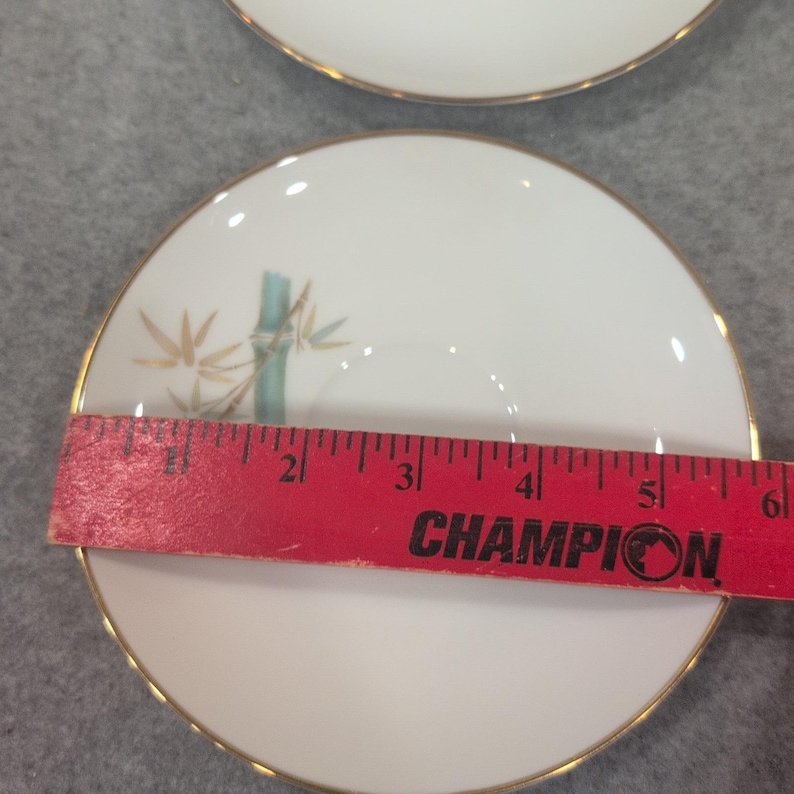 Noritake Oriental 6341 Bamboo Salad Plates and Saucers Set of 8 Japan Fine China image 7