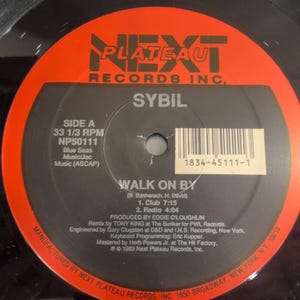 Sybil Walk On By 12" Vinyl Single 1989 Next Plateau NP50111 UK Remix VG+ zdjęcie 5