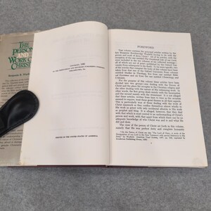The Person and Work of Christ Benjamin B Warfield 1950 Hardcover Dust Jacket image 4