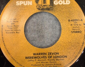 Warren Zevon Werewolves of London Lawyers Guns and Money 45 toeren vinyl E-45091
