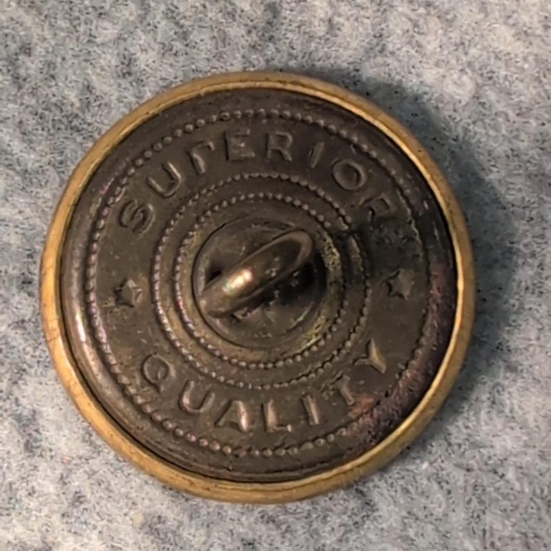Alabama Great Seal Brass Uniform Button Superior Quality Vintage Gold Tone Metal image 2