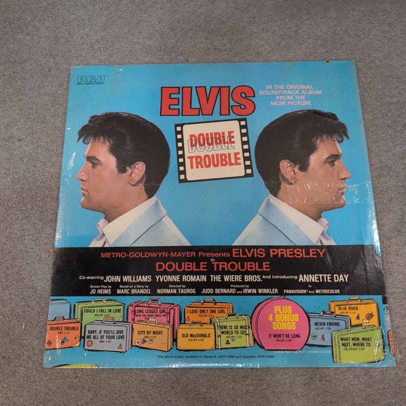 Elvis Presley Double Trouble Original Soundtrack Vinyl LP RCA APL1-2564 1967 image 1