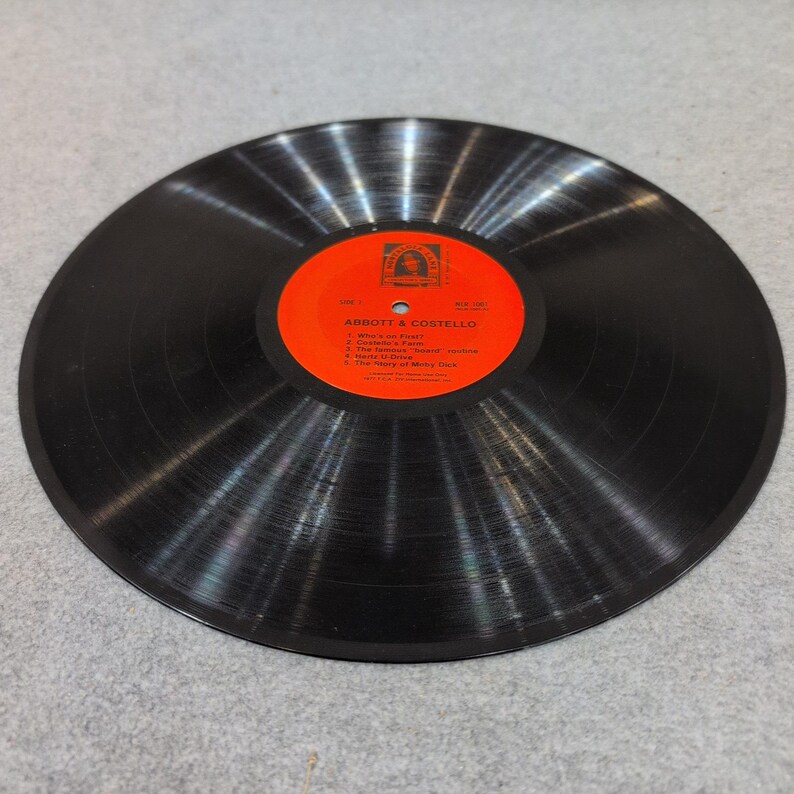 Abbott & Costello Who's on First Vinyl Nostalgia Lane NLR 1001 1977 TB+ image 3