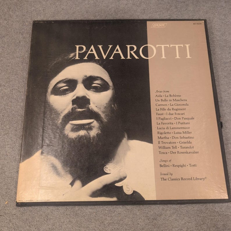 Luciano Pavarotti Arias and Songs 3 LP Vinyl Box Set London 80-5635 Classical image 1