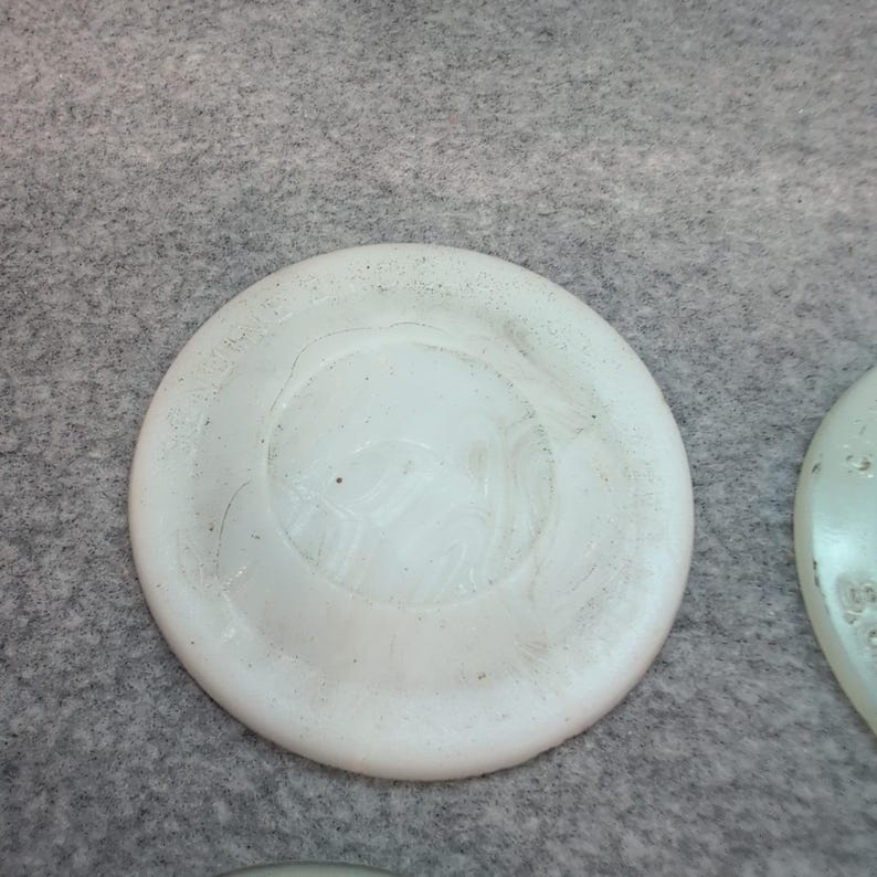 6 Vintage White Crown & More Canning Milk Jar Lids image 8
