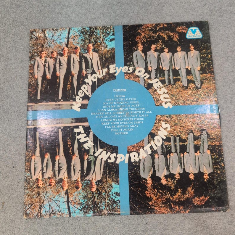 The Inspirations Keep Your Eyes On Jesus Vinyl LP Mark Five MV-4557 Stereo VG image 1