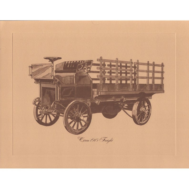 Rockwell Antique Truck Collection Art Print Set 1915-1924 Mail Freight Dump Flat image 3