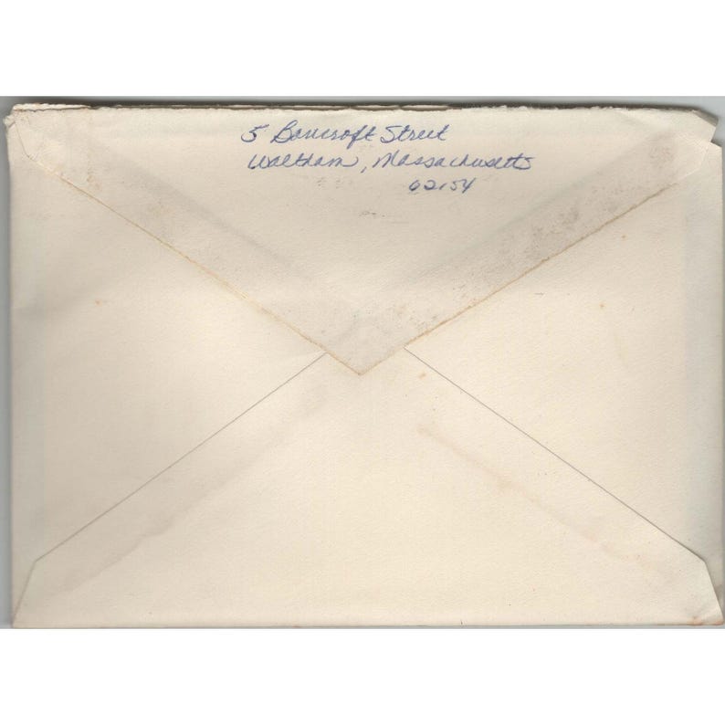 Enveloppe oblitérée vintage de 1968, timbre FDR 6c, Mission Safety 70, oblitération Waltham MA image 2