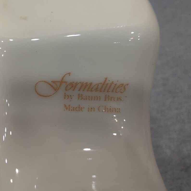 Formalities by Baum Bros White Ceramic Victorian Style Shoe Figurine Floral Rose image 5