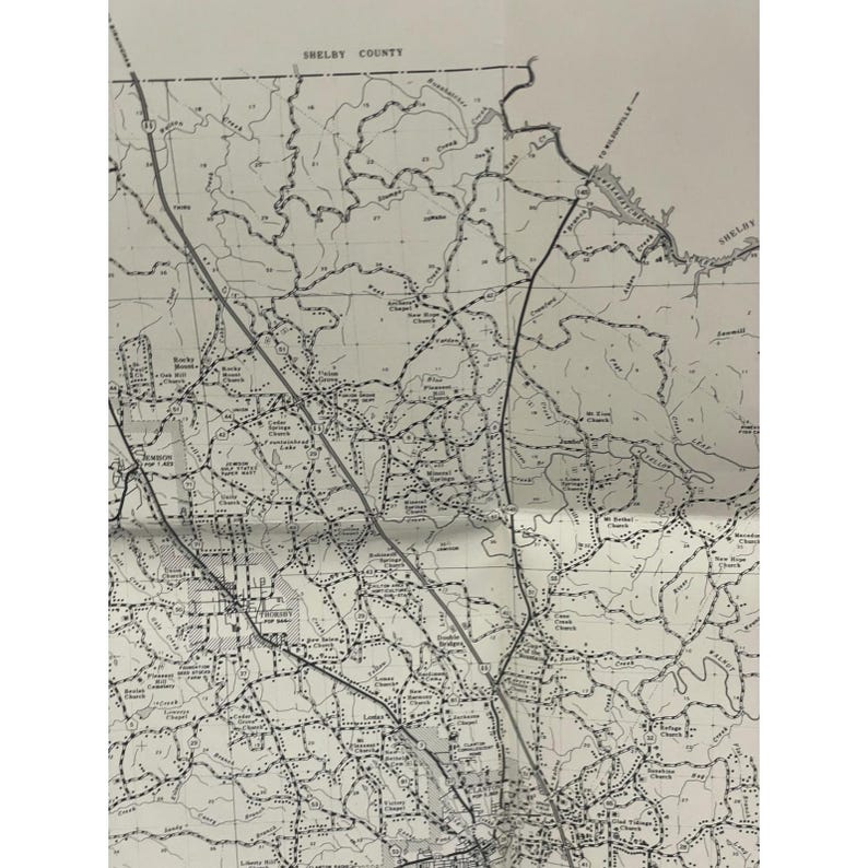 VTG 1978 Chilton County Alabama Highway Map 27" x 18" Clanton Jemison Thorsby image 4