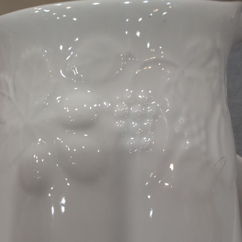 Gibson Housewares witte kan en kom met fruitontwerp in reliëf afbeelding 7