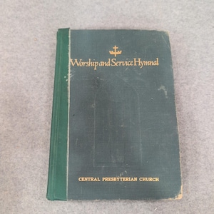 Anbetung und Dienst Gesangbuch 1957 Hope Verlag Grünes Hardcover-Buch Bild 1