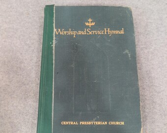 Worship and Service Hymnal 1957 Hope Publishing Company Green Hardcover Book