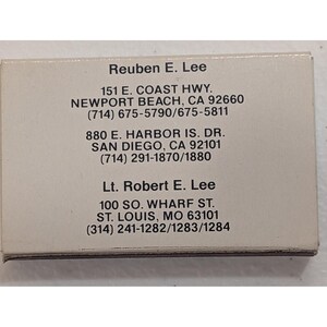 Vintage Paddle Wheelers Matchbox Souvenir Reuben E Lee River Boat Collectible image 2