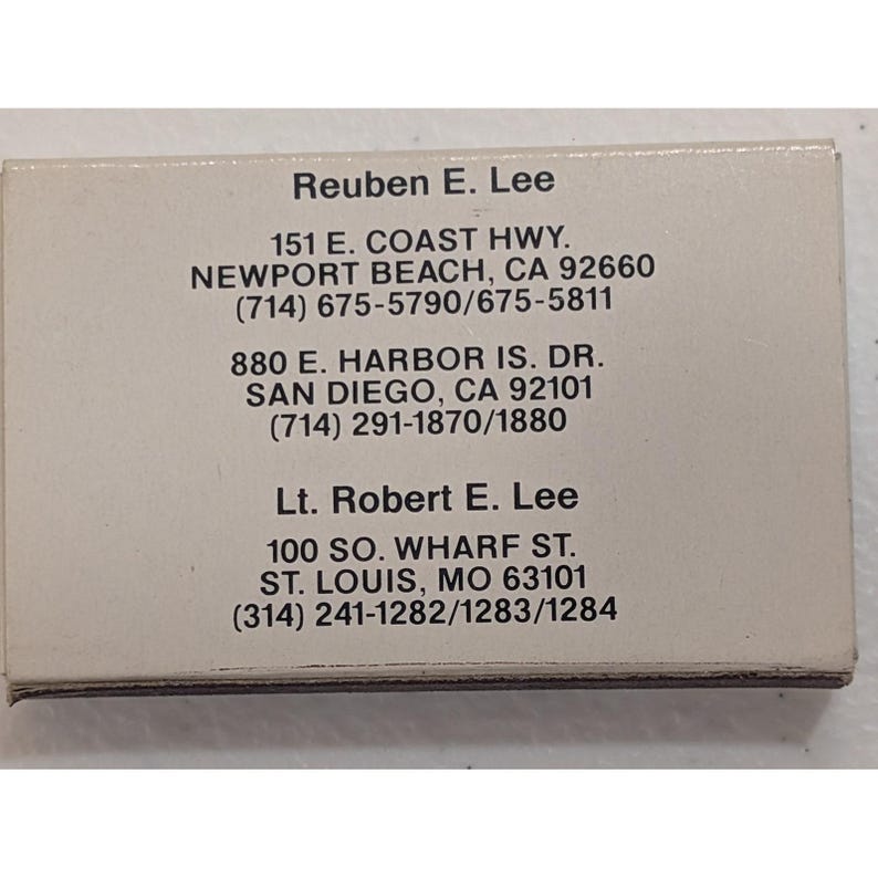 Vintage Paddle Wheelers Matchbox Souvenir Reuben E Lee River Boat Collectible image 2