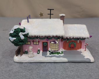 The Simpsons Christmas Village Milhouse's House 742 Evergreen Terrace Light Up
