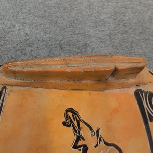 Unique Orange Ceramic Trinket Dish Elephant Design Decorative Collectible image 3