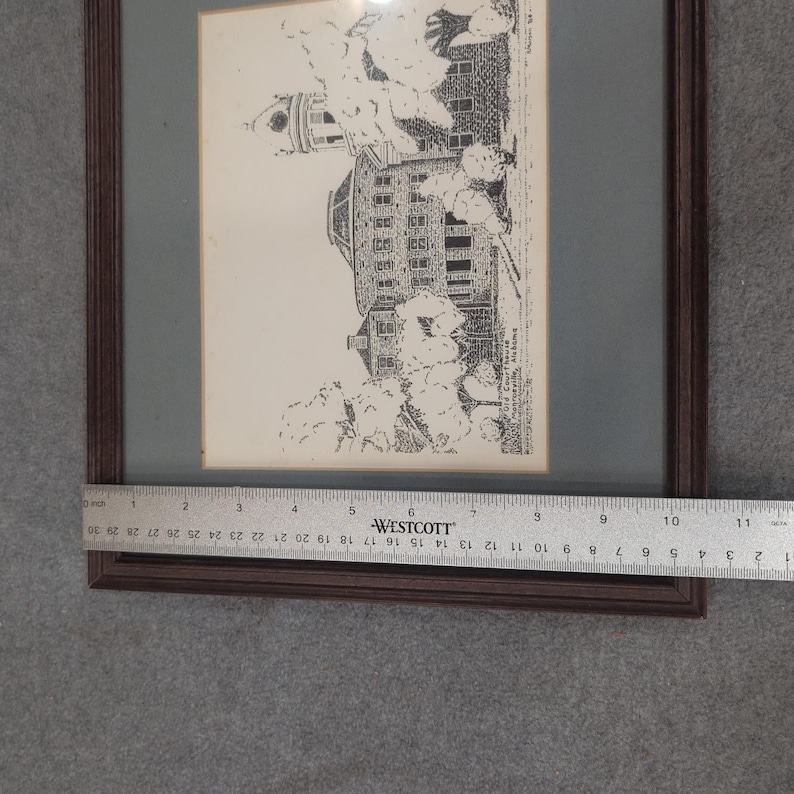 Old Courthouse Monroeville Alabama Lithograph R Morgan 1984 Framed Mockingbird image 9