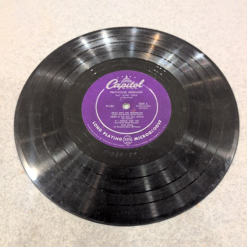 Nat King Cole Penthouse Serenade 10in Vinyl LP Capitol Records H-332 Piano Solo image 4