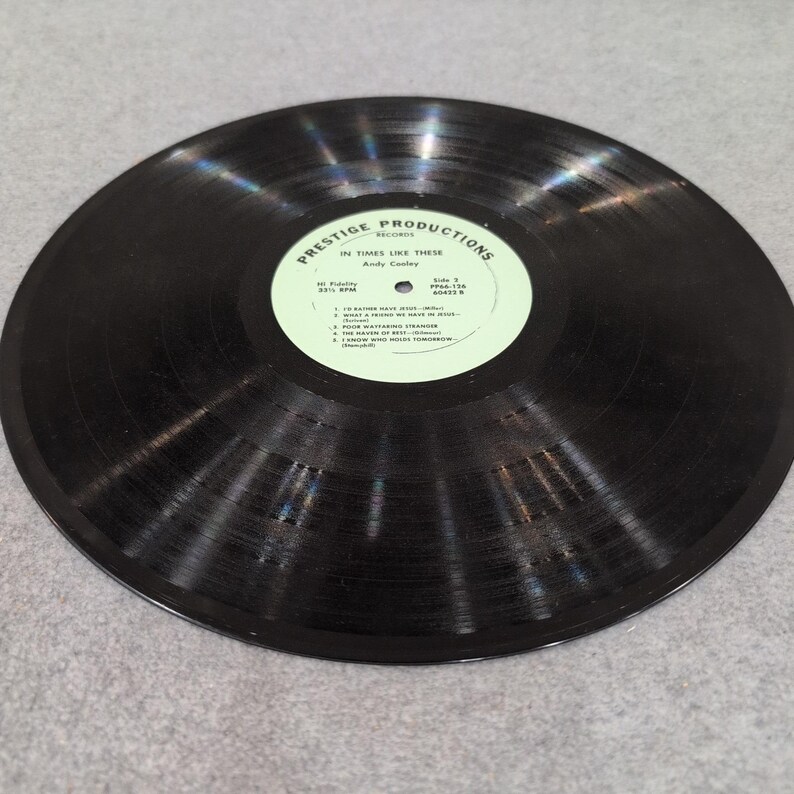 Andy Cooley In Times Like These Vinyl LP Gospel Hymns Prestige Productions 60422 image 7
