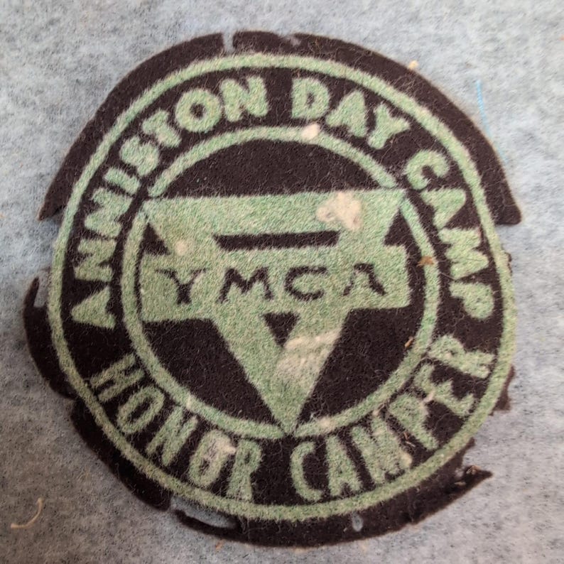 Vtg YMCA Anniston Day Camp Honor Camper Felt Patch The Felt Crafters Alabama image 1