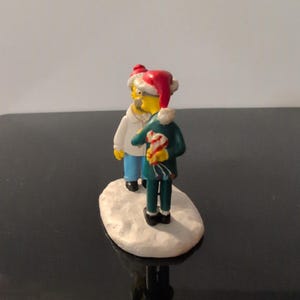 Hawthorne Village The Simpsons Christmas Bonus Homer Mr Burns Figurine 2005 image 2