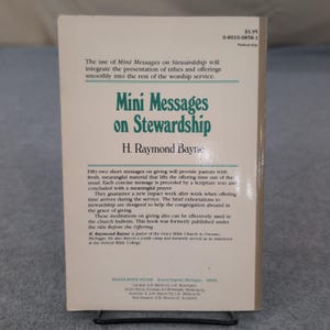 Mini messages sur l'intendance H Raymond Bayne Baker Book House 1984 Broché image 2