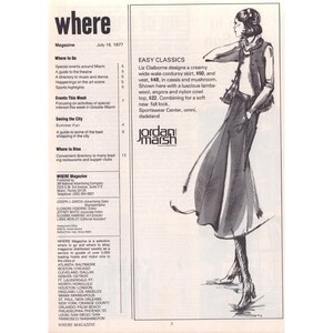 Vintage Where Magazine Miami Beach, 16. Juli 1977, Reiseführer, 3M-Publikation, sehr guter Zustand Bild 3