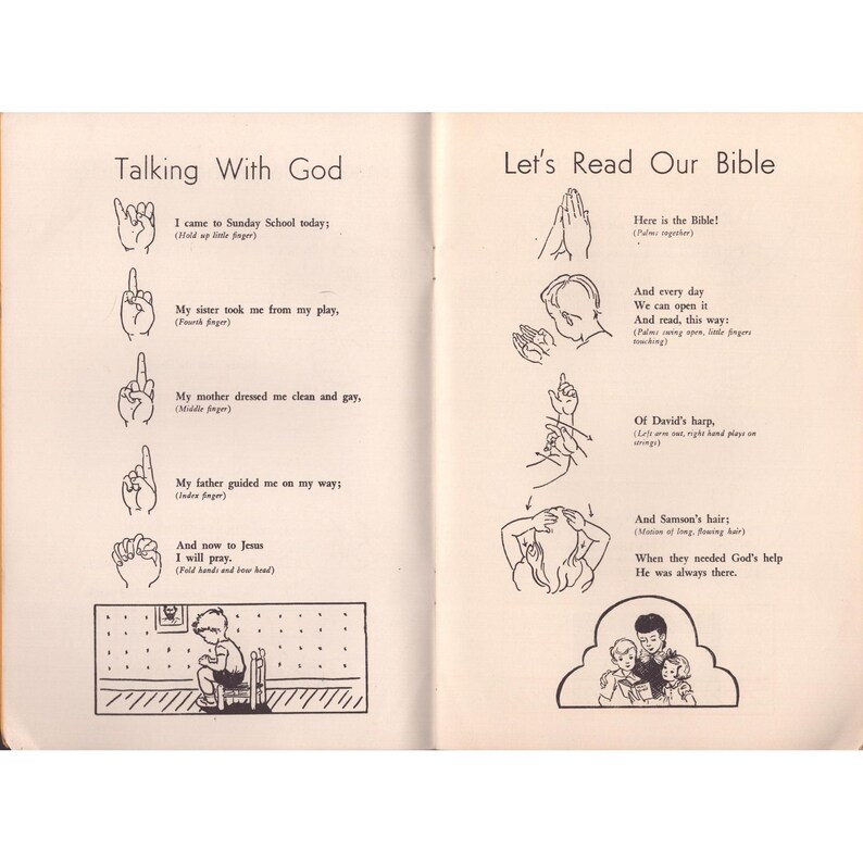 Finger Plays for Little Folks David C Cook Publishing Religious Booklet VG- image 3